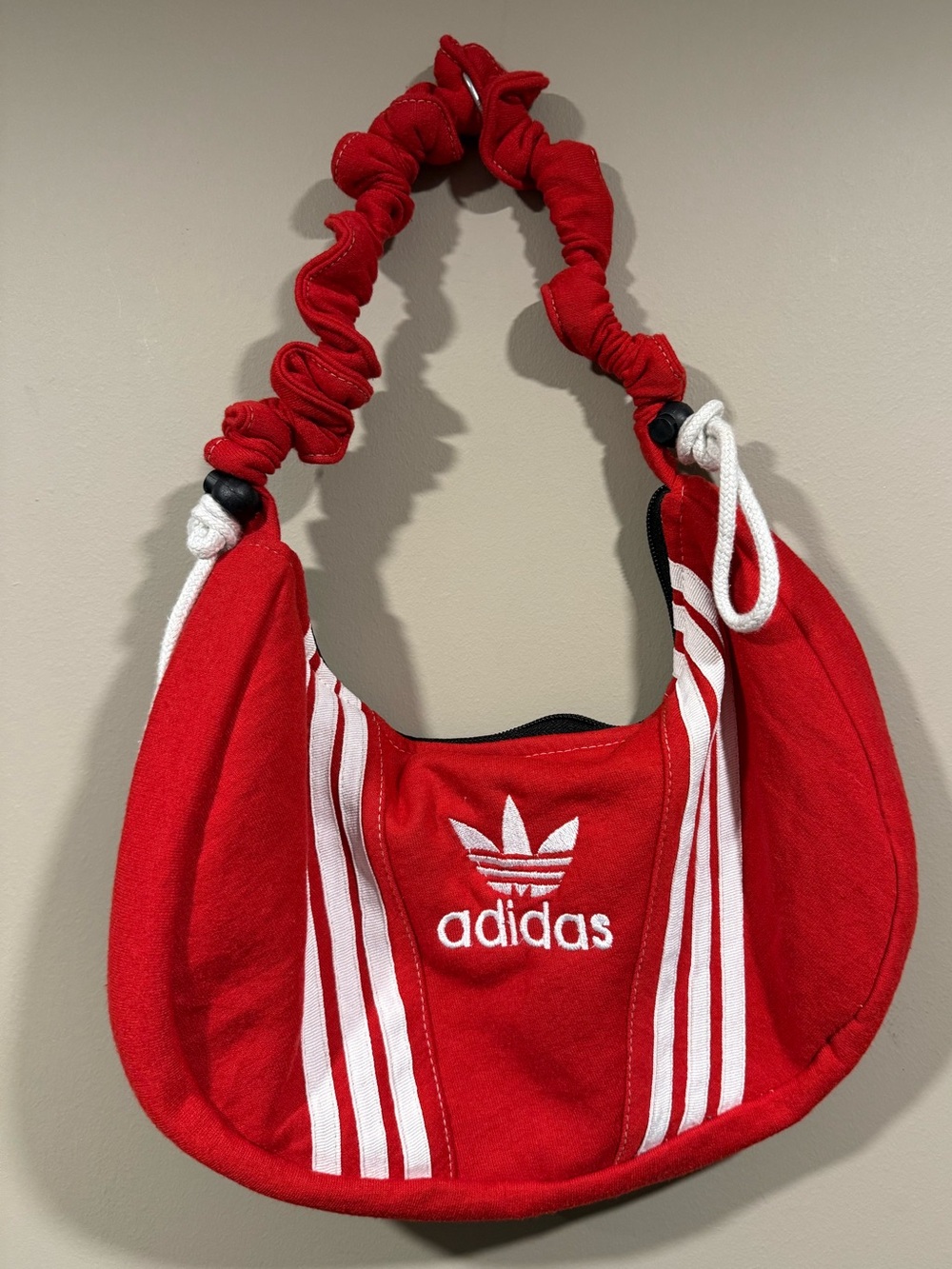 adidas custom Red boho Shoulder Bag with White Trefoil and Stripes